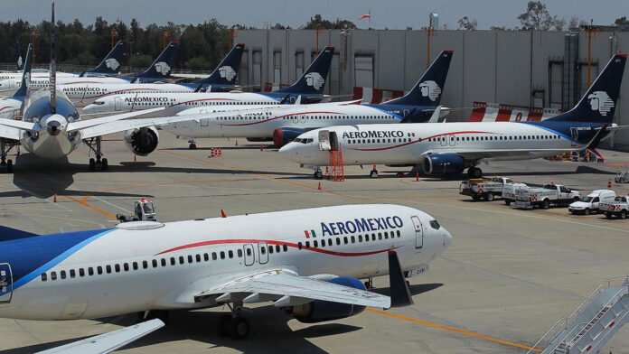 Aviones varados de Aeroméxico