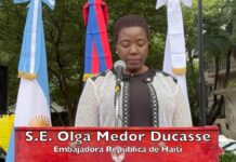 Homenaje al General Alexandre Pétion en Buenos Aires: destacada participación de la Embajadora de Haití