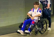 Preocupación en Japón por la lesión de Kubo: se retiró en silla de ruedas