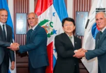 Nuevos embajadores de Corea del Sur y Perú en Honduras presentan credenciales a Asfura